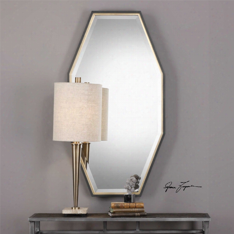 Uttermost Savion Octagon Mirror In Gold