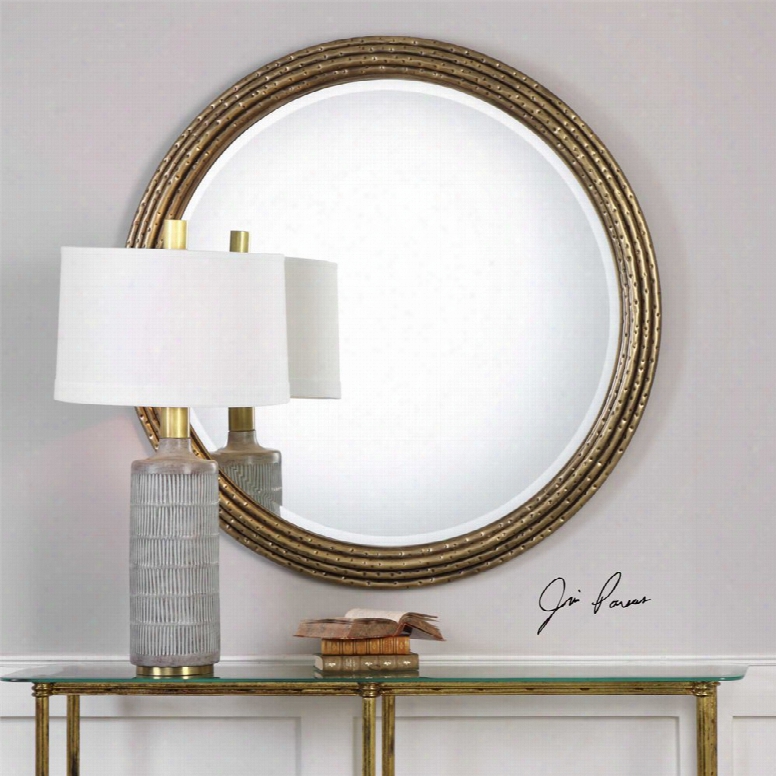 Uttermost Spera Round Mirror In Gold