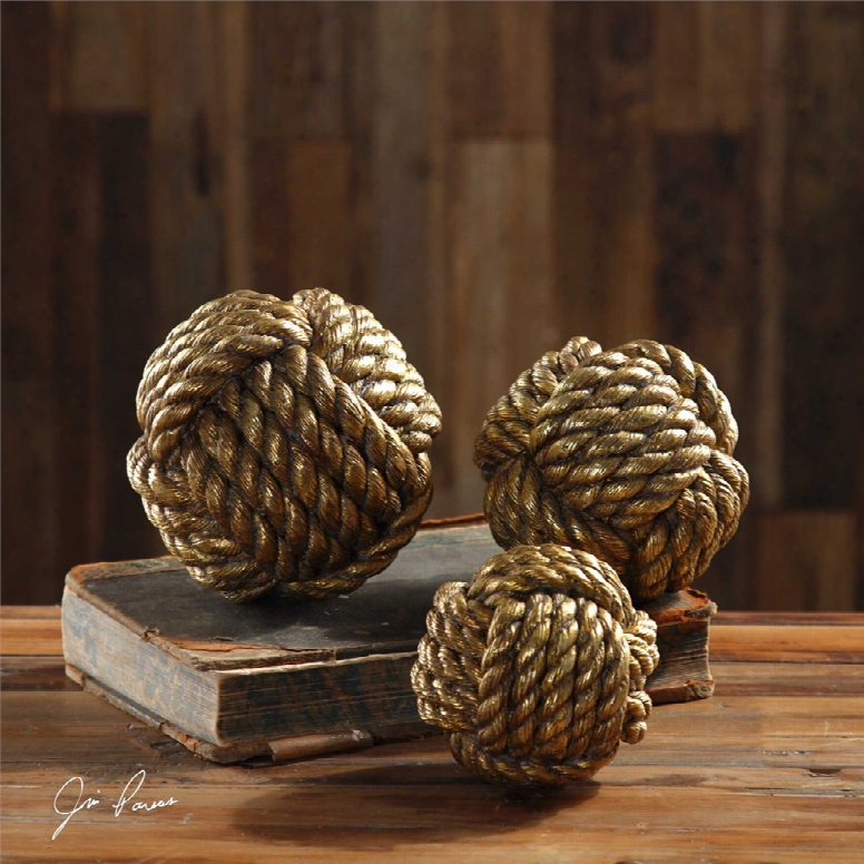 Uttermost Tali Rope Spheres Set Of 3