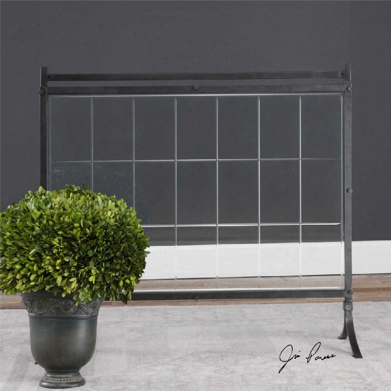 Uttermost Tate Tempered Glass Fireplace Screen