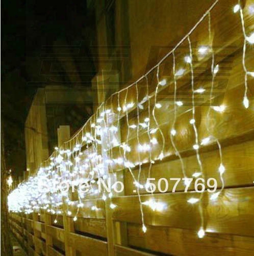 10*0.65m 378leds Lights Flashing Led String Icicle Lamps Curtain Christmas Home Garden Festival