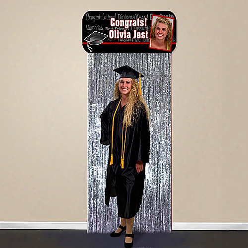 12 Ft. Graduation Diploma Door Topper Curtain