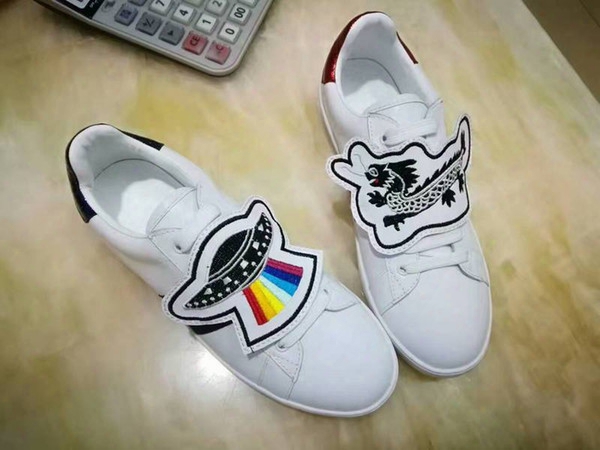 2017 New Designer Fashion Tiger Pineapple Blind For Love Sneakers Low Top White Leather Men Women G G Casual Shoes