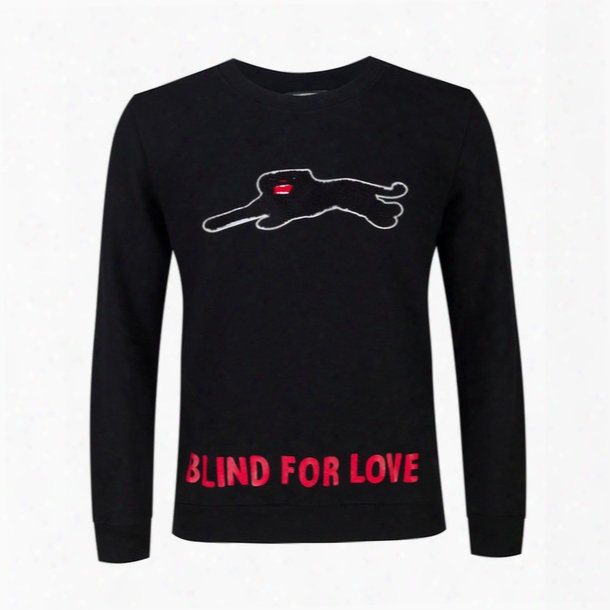 2018 Winter Europe Paris American Fashion Men Black Funny Blind For Love Print Sweatshirt Casual Cotton Hooded Hoodies