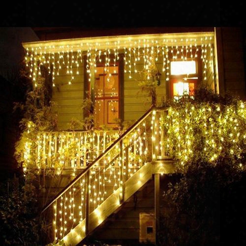 216 Led Lights 5m New Year Christmas Curtain Lights Led String Lights Flash Fairy Festival Party Garden Weddig Decor