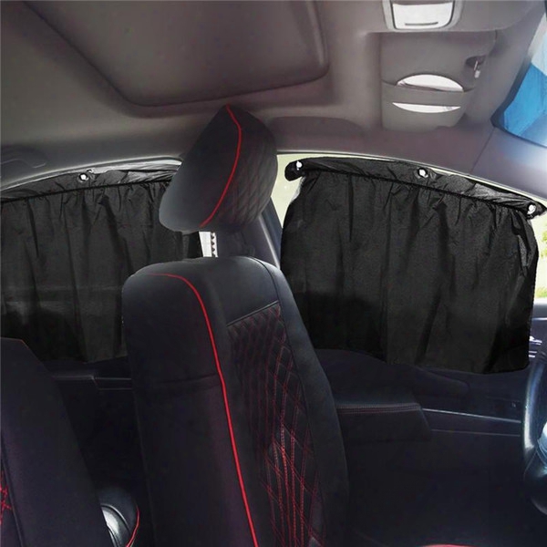 2pcs Car Window Cover Sunshade Curtain Uv Protection Shield Sun Shade Visor Mesh Solar Mosquito Dust Protection Car-covers