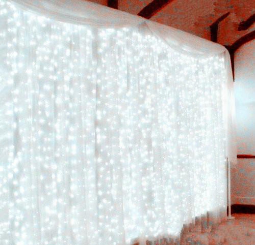 300leds Fairy String Icicle Led Curtain Light 300 Bulbsxmas Christmas Wedding Garden Party Decor 220v 3m*3m 12strands-white