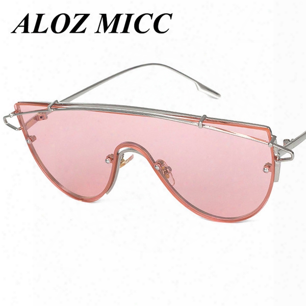 Aloz Micc Steampunk Goggle Sunglasses Women Pink Hipster Oversize Brand Designer Sunglasses Hip Hop Big Size Shades Glasses A018