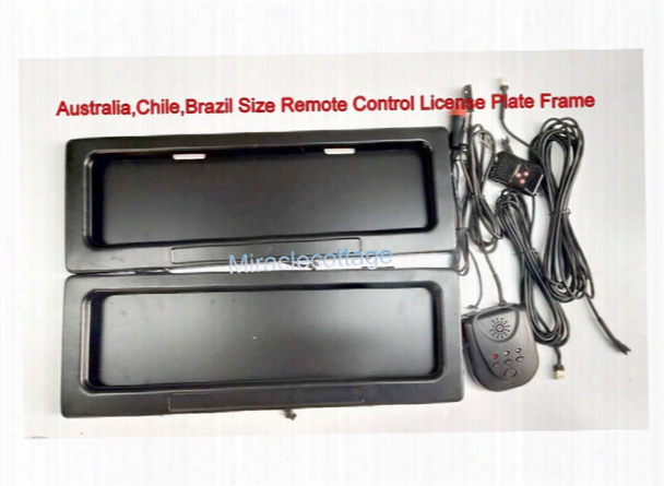 Australia Chile Brazil Au Car Size Remote Control  Curtain Shutter Hide Away License Plate Frame,stealth Hidden License Plate Holder