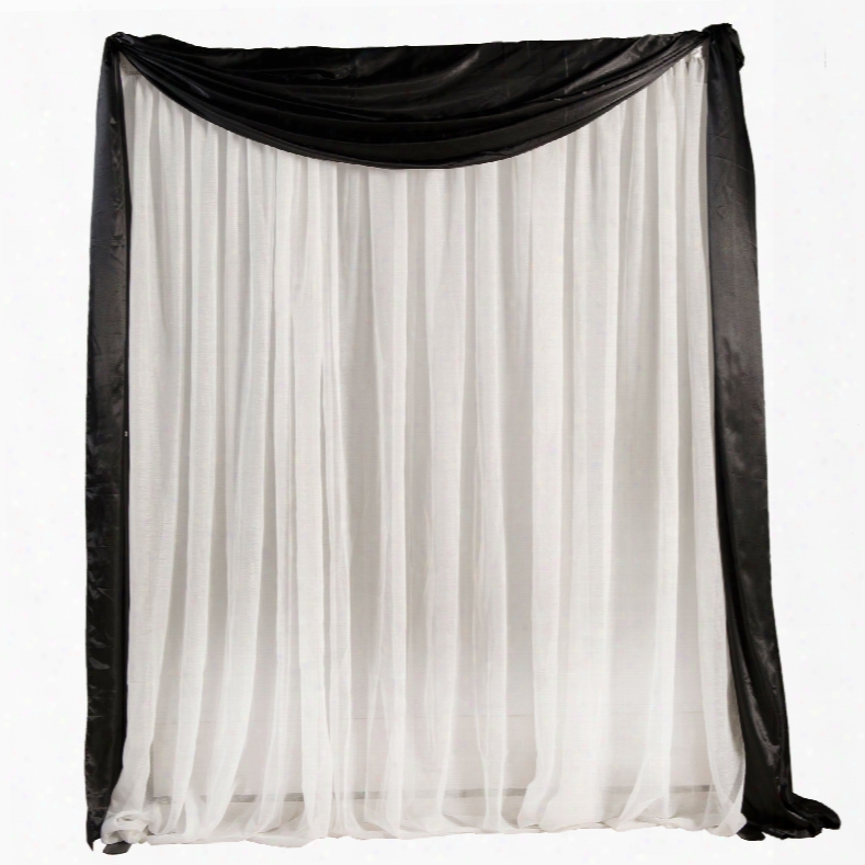 Black Satin Fabric Valance