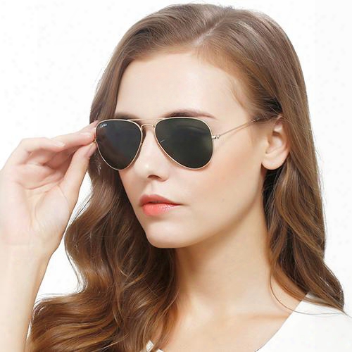 Carfia 58mm Mirror Metal Designer Sunglasses For Men Sunglass For Women Drive Shades Sunglasses Black Fashion Glasses With Freecase And Box