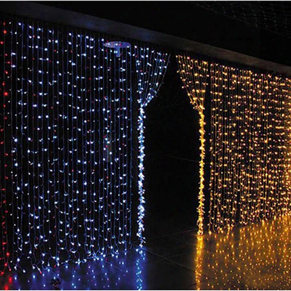 Curtain Lights Christmas Lights 10*8m 10*5m 10*3m 8*4m 6*3m 3*3m Led Lights Christmas Ornament Lamp Flash Colored Fairy Wedding D Ecor