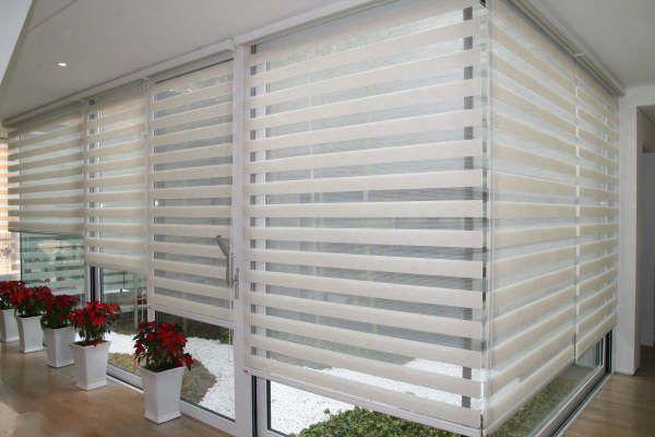 Custom Made Translucent Roller Zebra Blinds In White Linen Curtains For Living Room 30 Colors Are Available