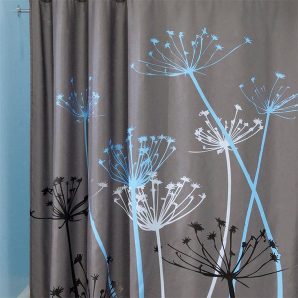 Dandelion Flower 180*180cm Polyester Waterproof Bathroom Home Hotel Decoration Shower Curtain Anti-rust Metal Classic Non-fading Cloth