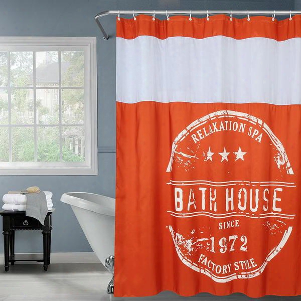 Fabric Polyester Bath House Waterproof Thicken Fabric Shower Curtains Relaxation Spa 130gsm Fabric Bathroom Shower Curtains Size 180x180cm