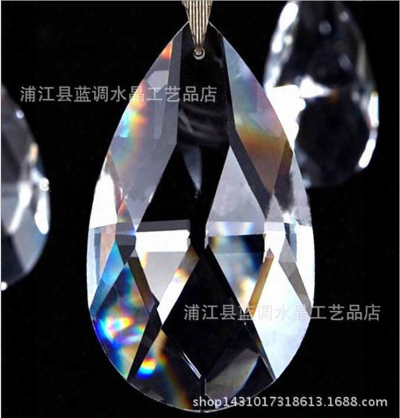 Glass Crystal Chandelier Prisms Ceiling Lamp Teardrop Pendants Bead Cjrtain Accessories Wedding Decorate Kind Of Size