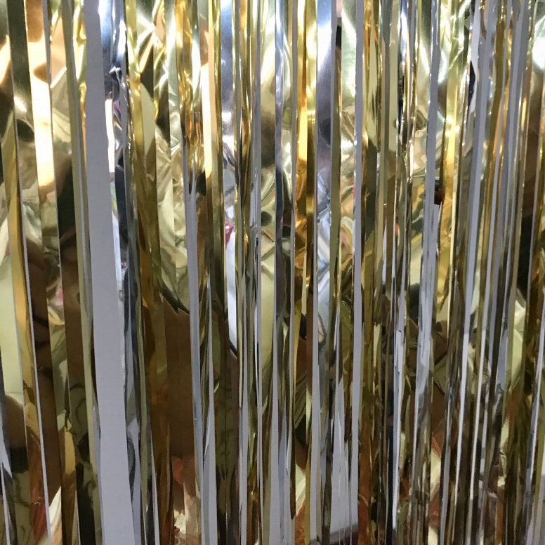 Gold And Silver Metallic Curtain