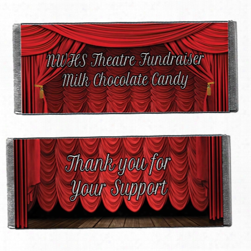 Hershey's Chocloate Stage Curtain Personalized Candy Bars
