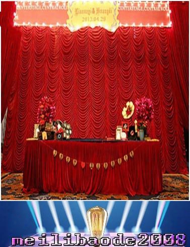 High Quality 3x6 M Elegant Water Wave Wedding Curtain Backdrops Swags Drapes For Wedding/party Decoration Free Shipping Myy