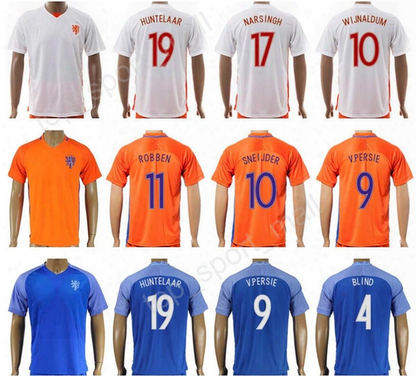 Holland 9 Robin Van Persie Jersey Nederland Voetbal Netherlands Soccer Jerseys Football Shirt 23 Rafael Van Der Vaart 12 Van Bassten 4 Blind