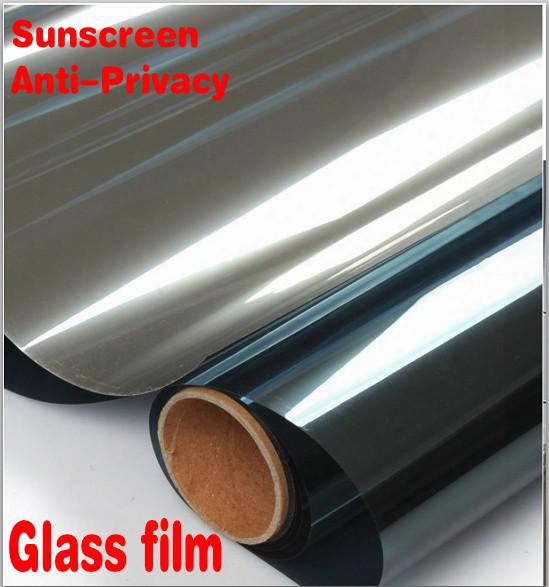 Home Decor Mirror Silver Unidirectional Sunscreen Window Film , Auto Glass Protective Film Protect Anti-privacy Curtain Top Quality