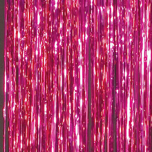 Hot Pink Foil Curtains