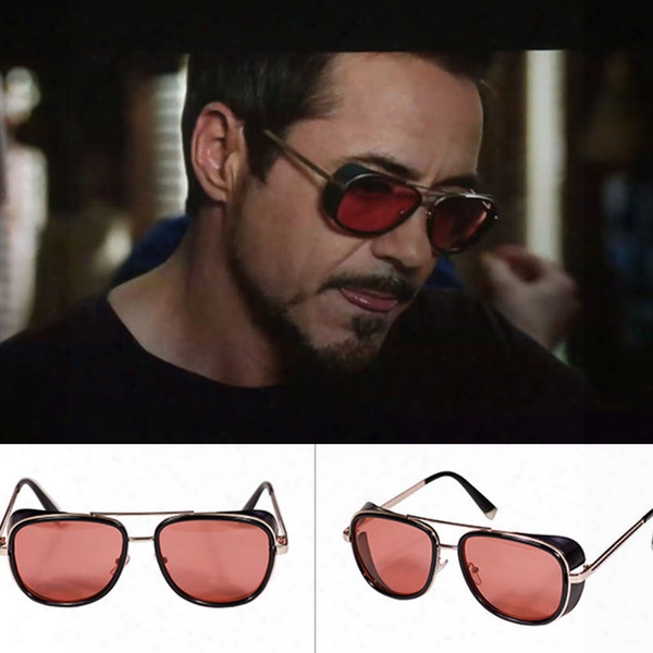 Iron Man 3 Matsuda Tony Steampunk Sunglasses Men Brand Designer Mirrored Glasses Vintage Sun Glasses Uv400 Shades Gradient Lens Eyewear