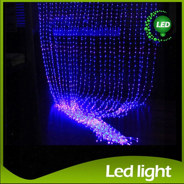 Led Curtain Light Waterfall Light 6m*3m/2m*2.5m/3m*3m Water Flow Christmas Wedding Party Holiday Decoration Led Strings Fairy String Lights