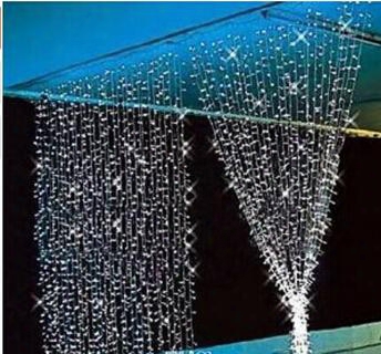 Led Lights Flashing String Lights 3m * 1.5m 192led Waterproof Christmas Icicle Lights Curtain Curtain Waterfall Ligh Wedding Lights