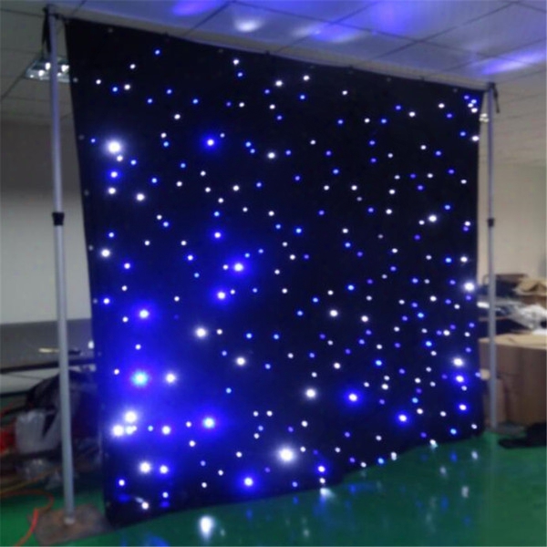 Led Star Curtain 3mx8m Wedding Backdrop Stage Background Cloth With Multi Controller Dmx Function