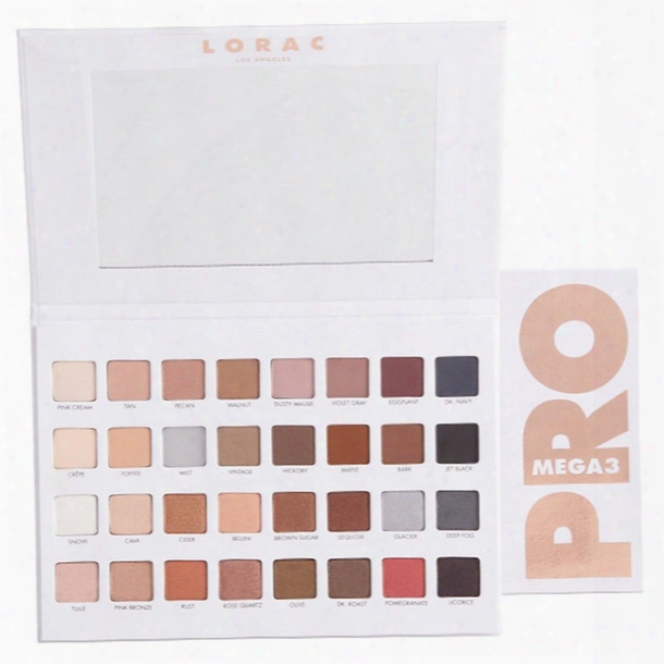Lorac Mega Pro 3 Los Angeles Palette Limited Edition Eyeshadow Palette 32 Shades Vs Shimmer & Matte Eye Shadow Palette