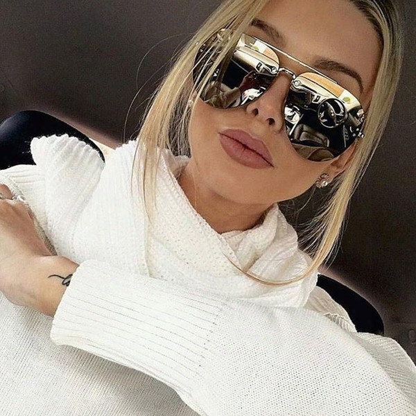 Luxury Oversized Aviator Sunglasses Women Australia Brand Designer Shades Mirror Gold Pink Sun Glasses Men 2017 Fashion Female Lunettes