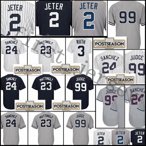 Men&#039;s #99aaronjudge 2 Derek Jeter Jersey Cheap 24 Gary Sanchez 22 Don Mattingly 3 Babe Ruth 7 Mickey Mantle Baseball Jerseys