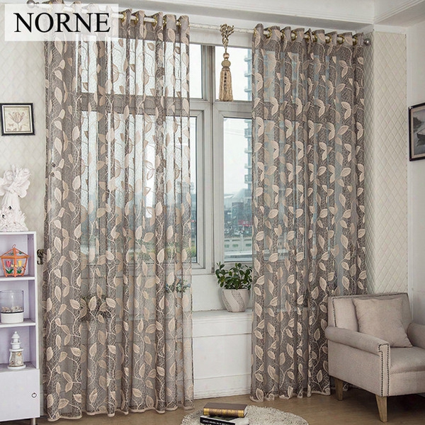 Norne Moderntulle Window Curtains For Living Room The Bedroom The Kitchen Cortina(rideaux)leaves-vine Lace Sheer Curtains Blinds Drapes