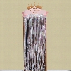 9 ft. 6 in. Pink Provincial Crown Door Topper Curtain