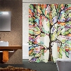 Wholesale- Big Colorful Tree Design Pattern Bath Waterproof Polyester Fabric Shower Curtain + Hooks Bathroom Tool