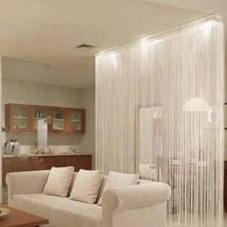 Solid Color String Curtain 1 M*2m Decoration Partition Simple Elegant Romantic Door Curtains For Living Rooom,sheer Curtains Free Shipping