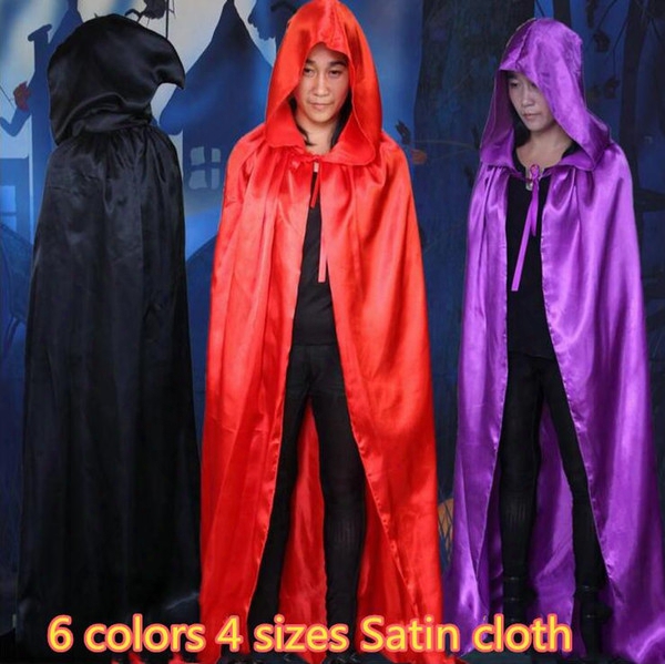 Sorcerer Death Cloak Cape Halloween Costume Death Hoody Cloak Kids Death Cosplay Costume Devil Mantle Hooded Cape 4sizes Sorcerer Cloak D919