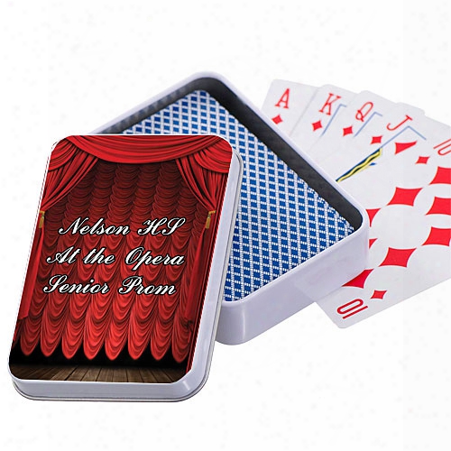 Stage Curtain Diamonds Playing Card Case