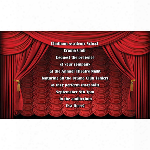 Stage Curtain Invitations