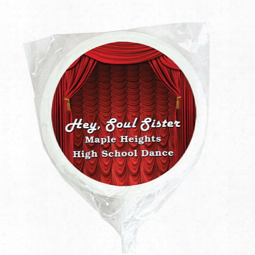 Stage Curtain White Swirl Lollipops