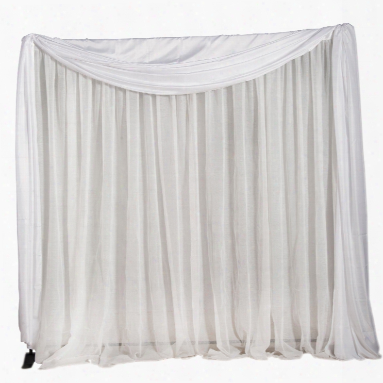 White Satin Fabric Valance