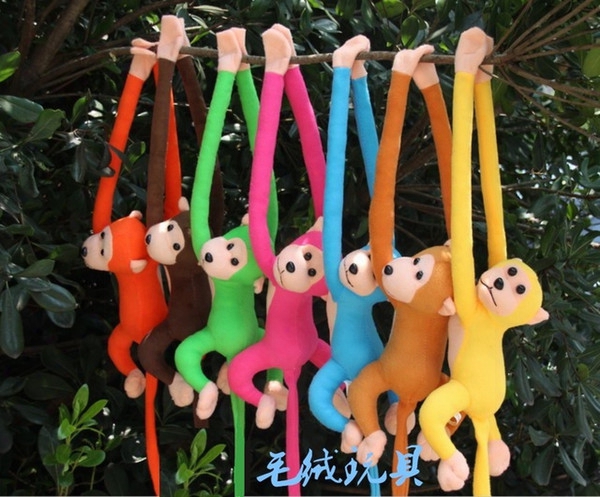 Wholesale- 70cm Long Arm Monkey From Arm To Tail Plush Toy Colorful Monkey Curtains Monkey Stuffed Animal Doll For Kids Gifts Style209kk