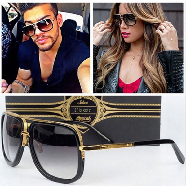 Wholesale- Fashion Square Men Cool Sunglasses Women Luxury Brand Designer Celebrity Sun Glasses Male Driving Superstar Maches Female Shades