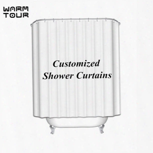 Wholesale- Warm Tour Customize Shower Curtain Unique Waterproof Fashion Shower Curtain Polyester Curtain Hotel/bathroom With Hooks Ring