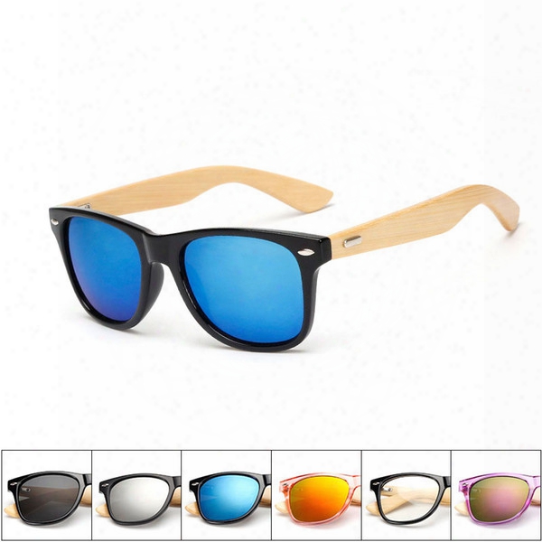 Wholesale Wood Sunglasses Men Bamboo Sunglass Women Golf Driver Design Sport Goggles Gold Mirror Sun Glasses Shades With Bag