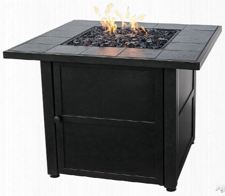 Blue Rhino Gad1399sp Outdoor Lp Gas Fireplace With 30,000 Btu, Electronic Ignition, Slate Tile Mantle, Steel Bowl And Black Glass Included