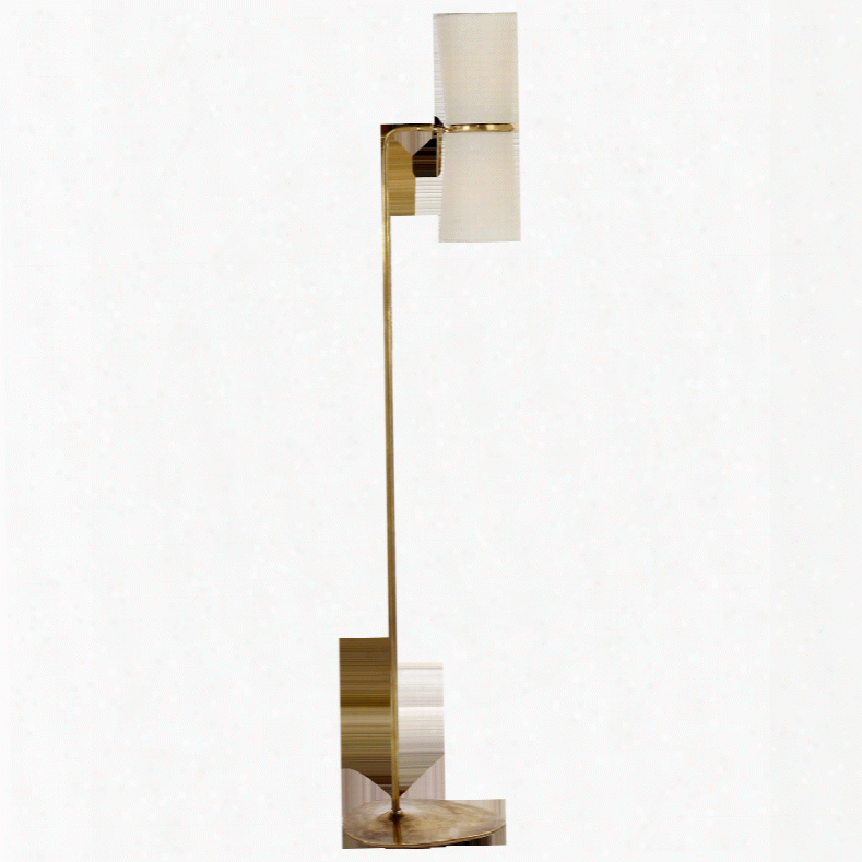 Clarkson Floor Lamp In Various Finishes W/ Linen Shades Design By Aerin