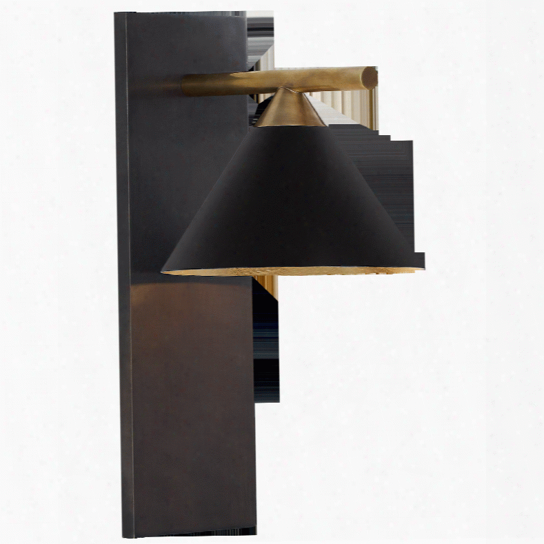 Cleo Sconce In Bronze And Antique-burnished Brass W/ Various Shades Design By Kelly Wearstler