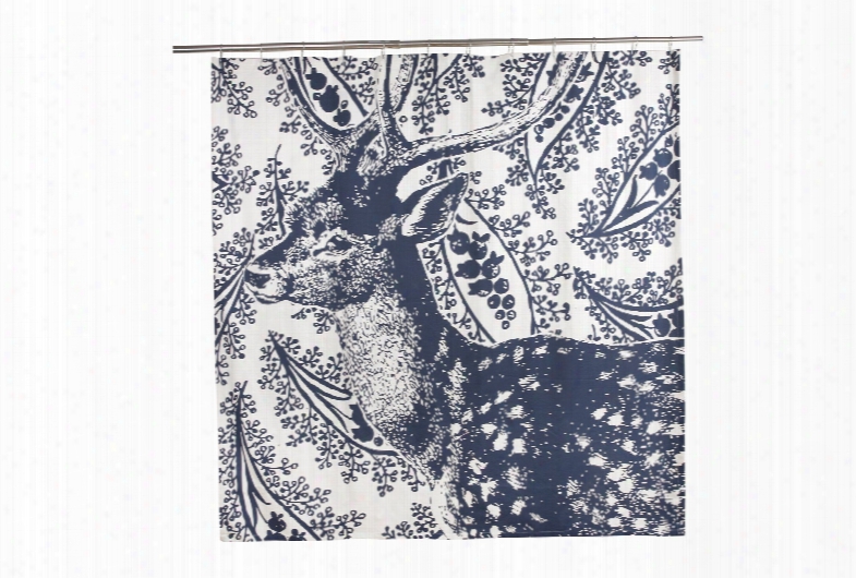 Deer Transferware Shower Curtain Design By Thomas Paul